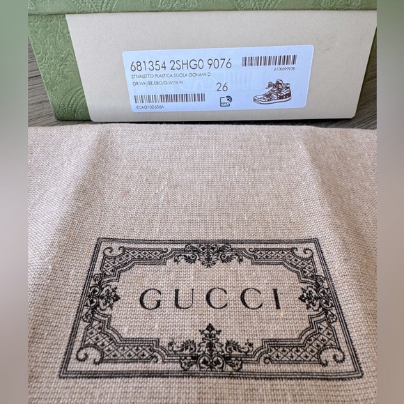 GUCCI 🤍🤎 Limited Edition High Top Zip Up Kids Sneakers - Picture 9 of 15